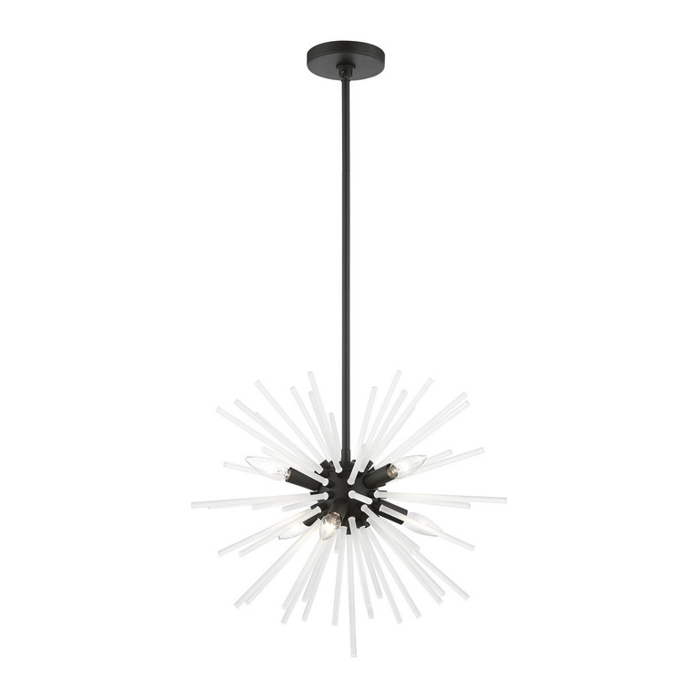 Livex Lighting - 48824-04 - Six Light Chandelier - Uptown - Black