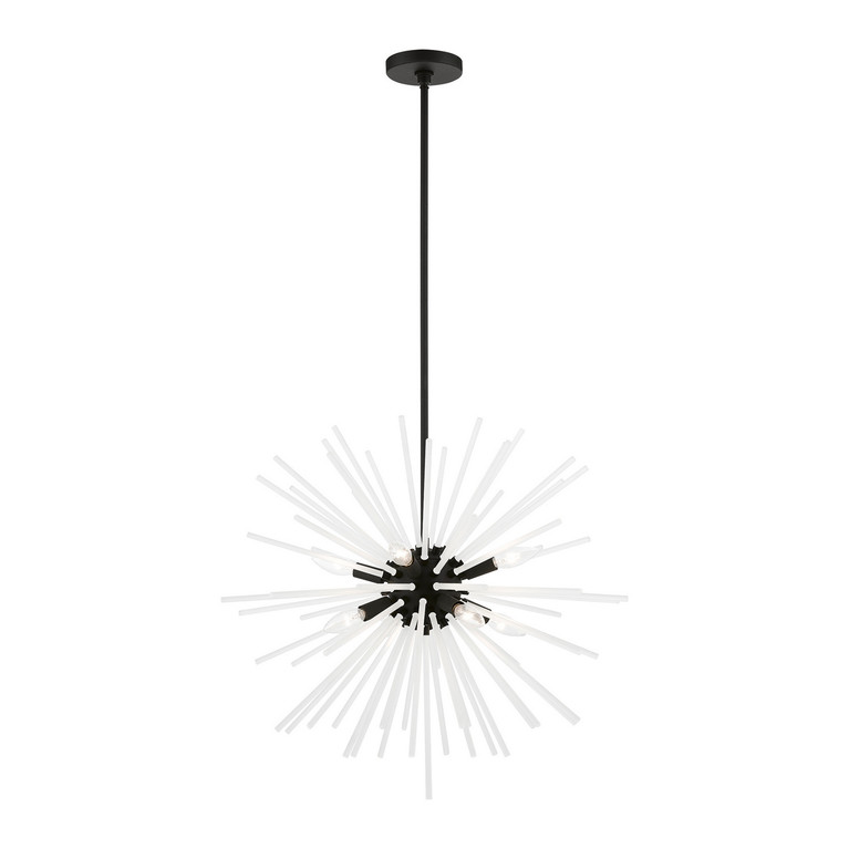 Livex Lighting - 48826-04 - Eight Light Chandelier - Uptown - Black