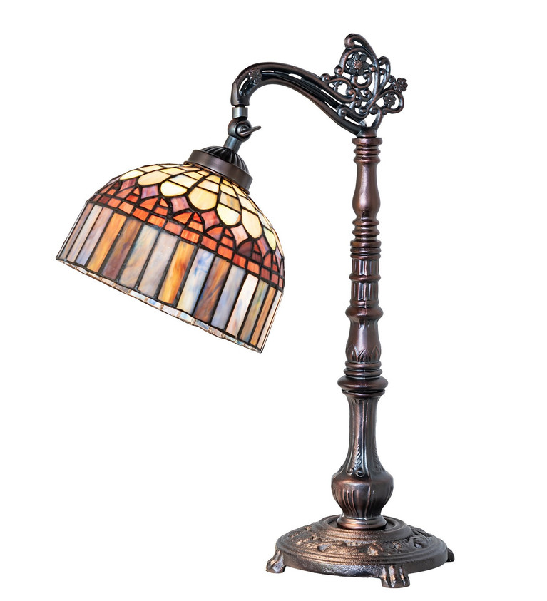 Meyda Tiffany - 18694 - One Light Desk Lamp - Tiffany Candice - Mahogany Bronze Mahogany Bronze