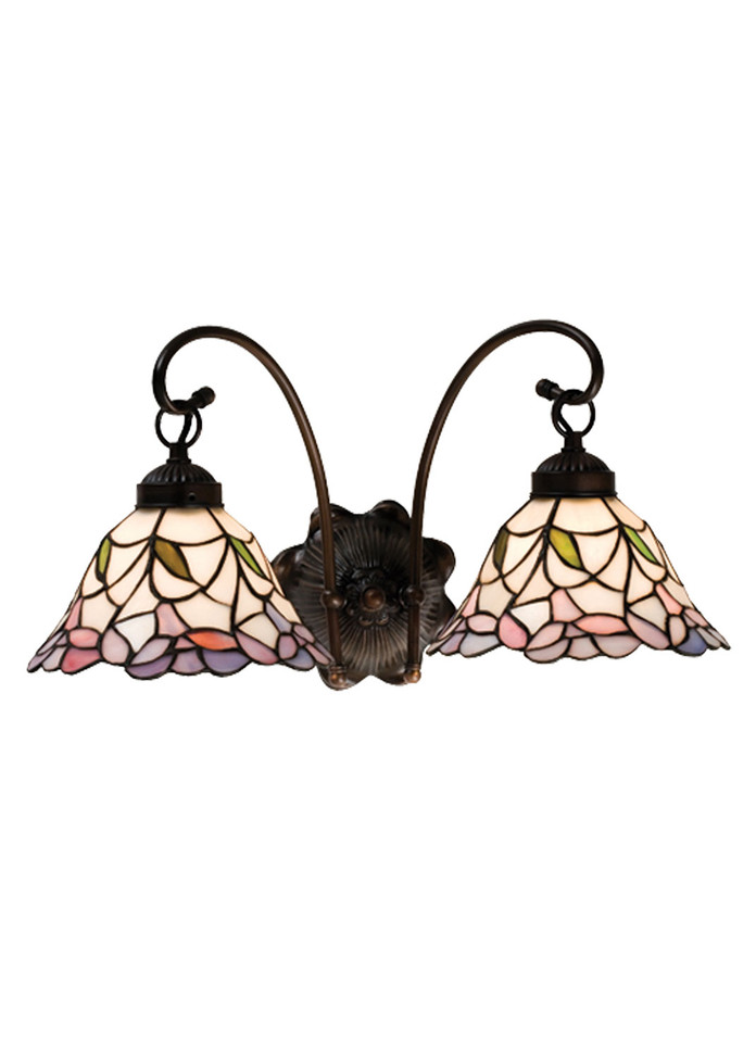 Meyda Tiffany - 18725 - Two Light Wall Sconce - Daffodil Bell - Mahogany Bronze