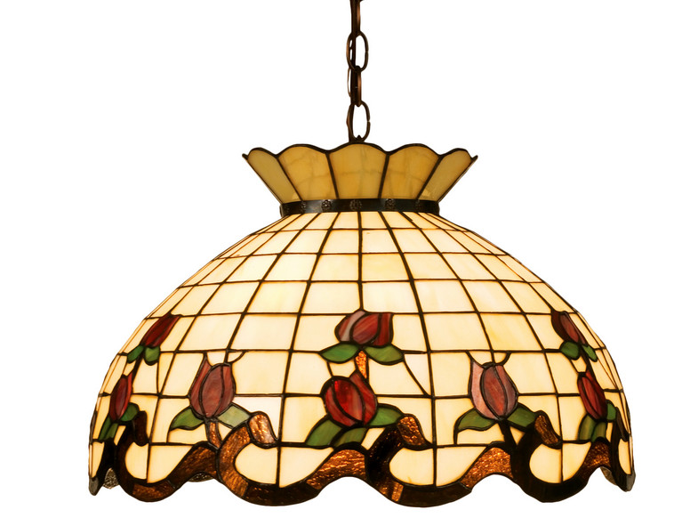 Meyda Tiffany - 19137 - Three Light Pendant - Roseborder - Mahogany Bronze
