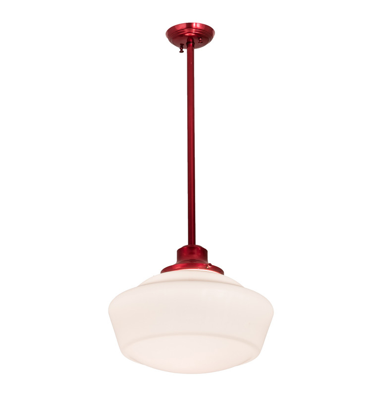 Meyda Tiffany - 196903 - One Light Pendant - Schoolhouse - Candy Red