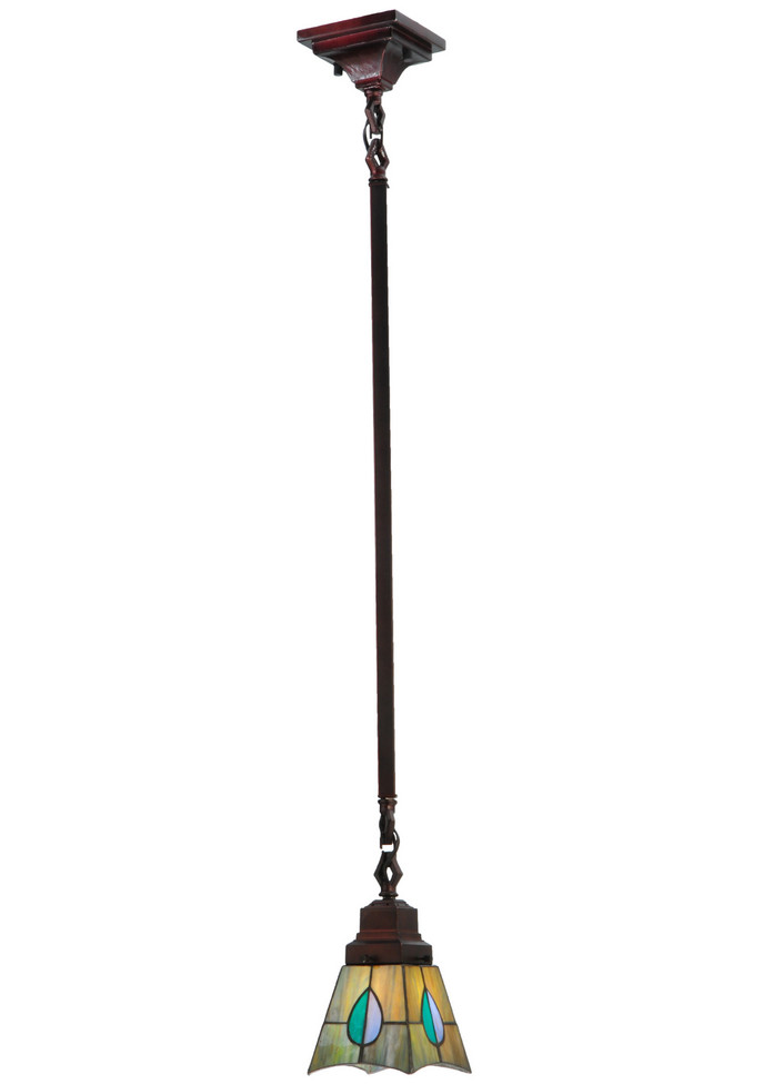 Meyda Tiffany - 20061 - One Light Mini Pendant - Mackintosh Leaf - Mahogany Bronze