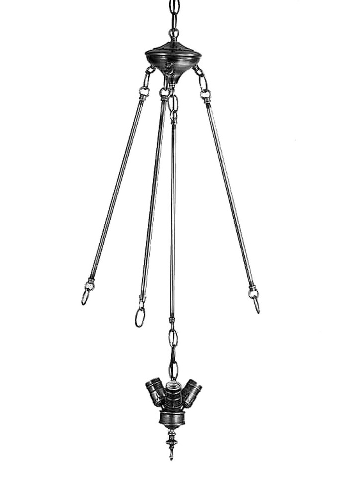 Meyda Tiffany - 21036 - Three Light Chandelier Hardware - Inverted Pendant Hardware - Natural WoodOil Rubbed Bronze