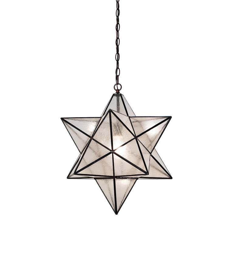 Meyda Tiffany - 21211 - One Light Pendant - Moravian Star - Mahogany Bronze