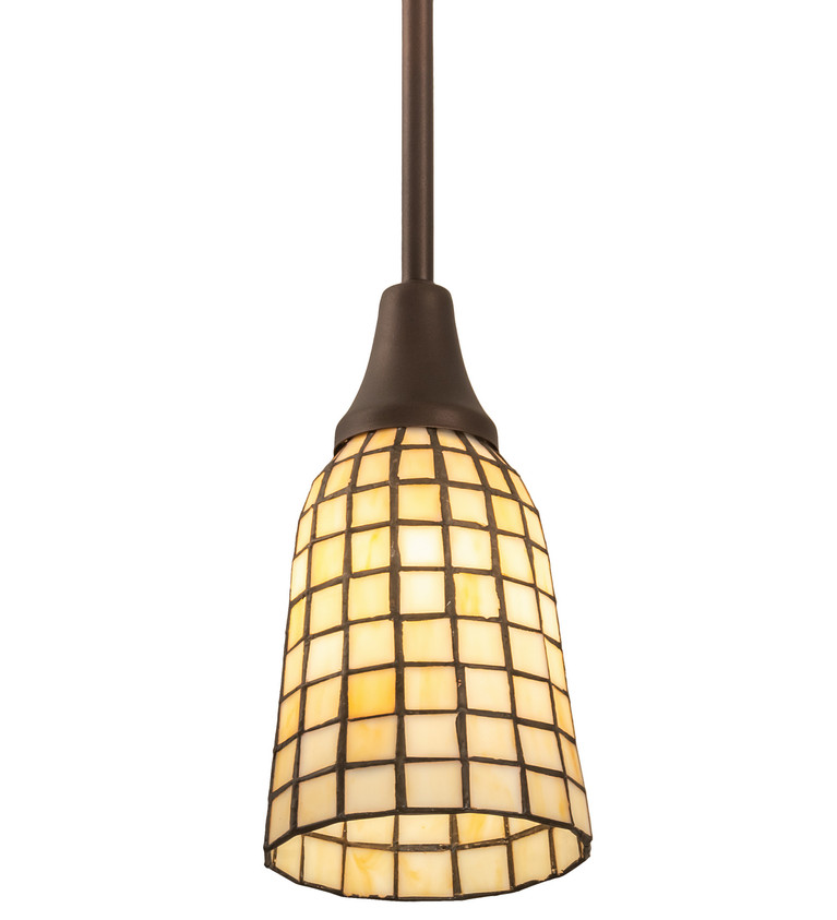 Meyda Tiffany - 214132 - One Light Mini Pendant - Terra Bone - Mahogany Bronze