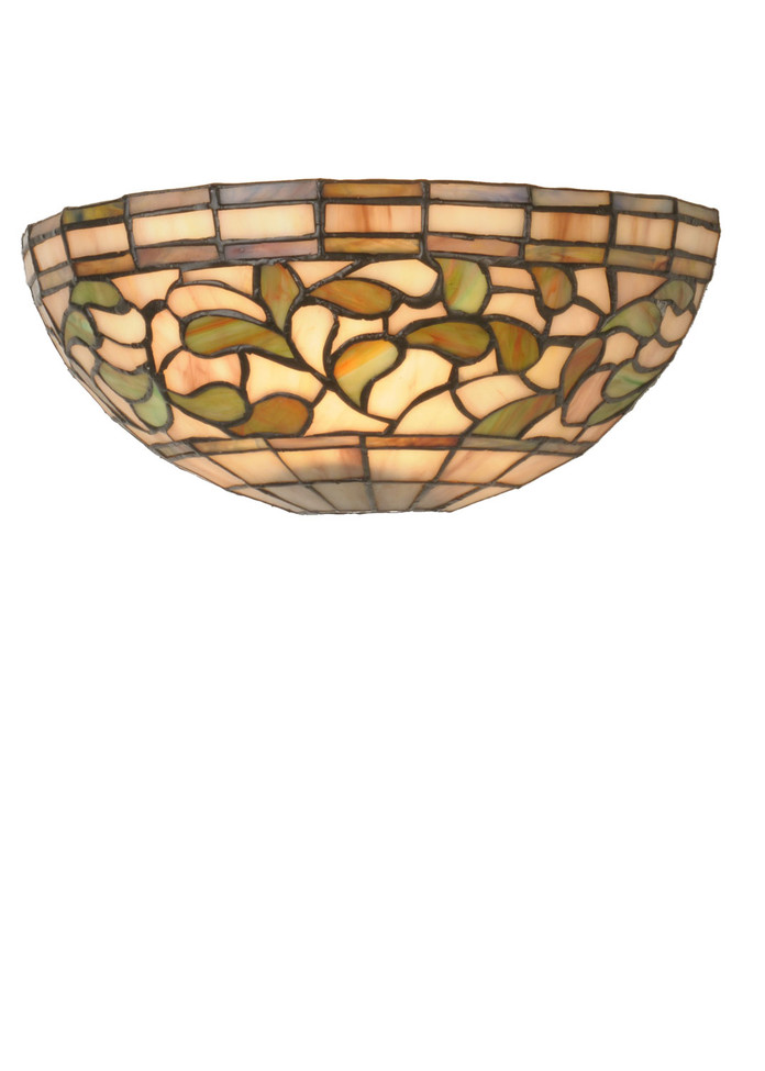 Meyda Tiffany - 21727 - One Light Wall Sconce - Tiffany Turning Leaf - Mahogany Bronze
