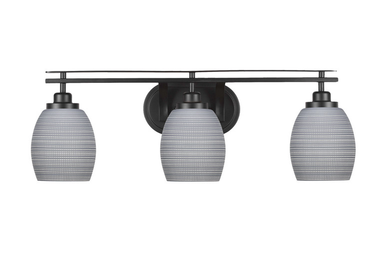 Toltec Lighting - 2613-MB-4022 - Three Light Bath Bar - Odyssey - Matte Black