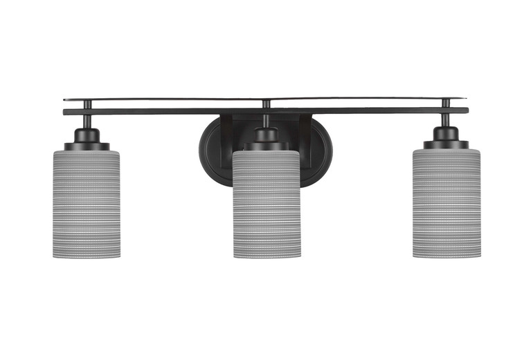 Toltec Lighting - 2613-MB-4062 - Three Light Bath Bar - Odyssey - Matte Black