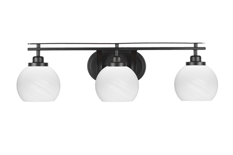Toltec Lighting - 2613-MB-4101 - Three Light Bath Bar - Odyssey - Matte Black