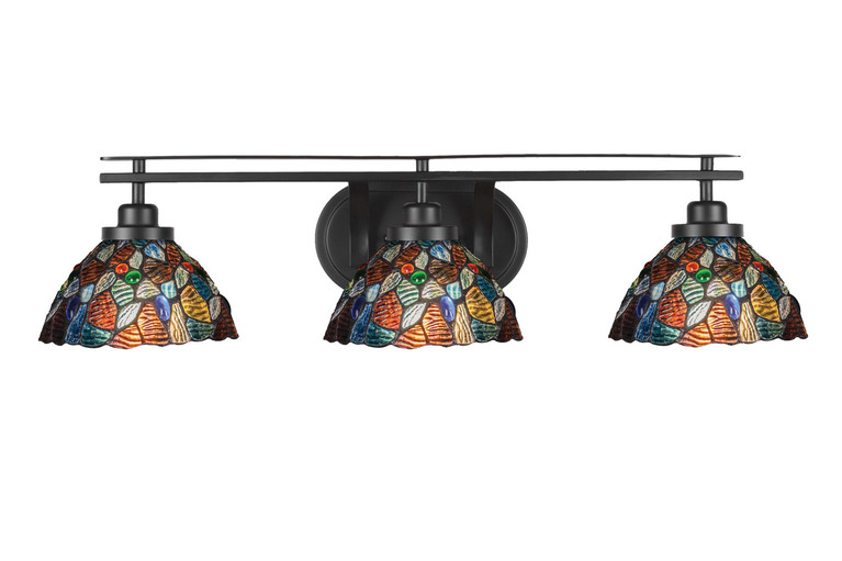 Toltec Lighting - 2613-MB-9955 - Three Light Bath Bar - Odyssey - Matte Black