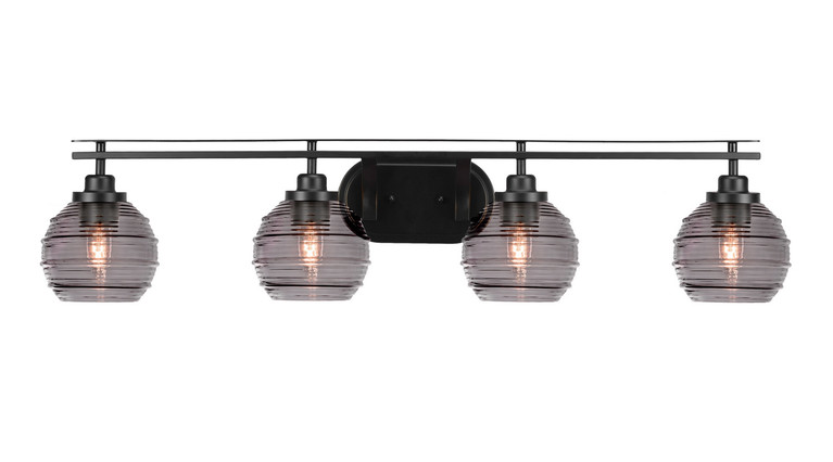 Toltec Lighting - 2614-MB-5112 - Four Light Bath Bar - Odyssey - Matte Black