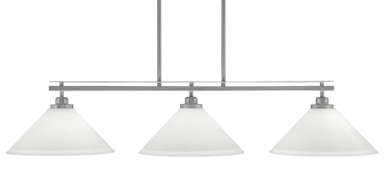 Toltec Lighting - 2636-BN-316 - Three Light Island Pendant - Odyssey - Brushed Nickel