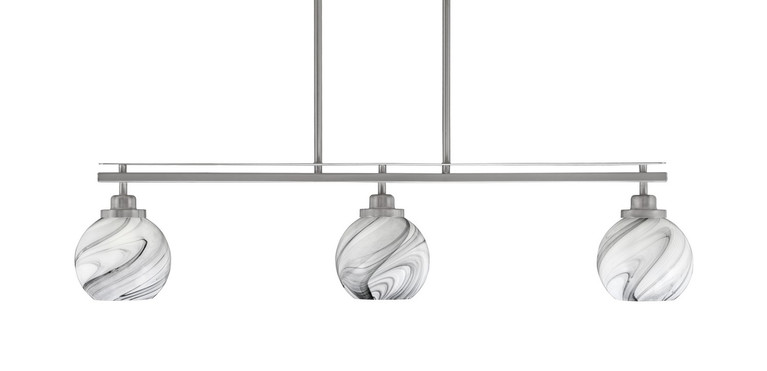 Toltec Lighting - 2636-BN-4109 - Three Light Island Pendant - Odyssey - Brushed Nickel