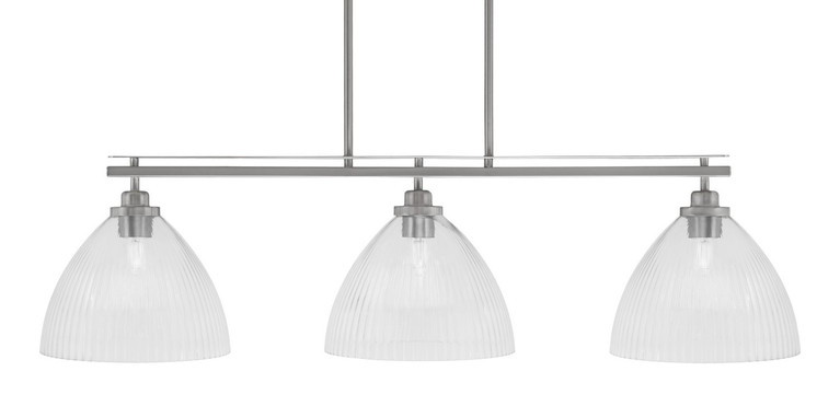 Toltec Lighting - 2636-BN-4630 - Three Light Island Pendant - Odyssey - Brushed Nickel