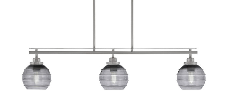 Toltec Lighting - 2636-BN-5112 - Three Light Island Pendant - Odyssey - Brushed Nickel