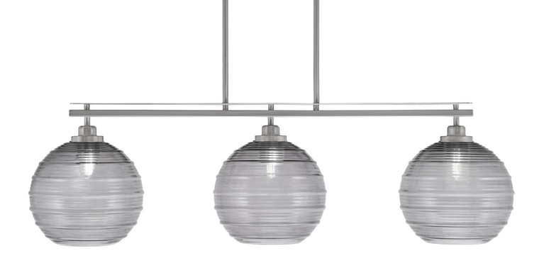 Toltec Lighting - 2636-BN-5122 - Three Light Island Pendant - Odyssey - Brushed Nickel