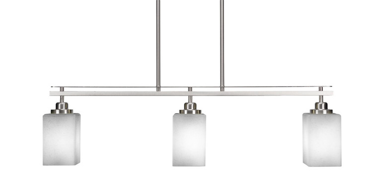 Toltec Lighting - 2636-BN-531 - Three Light Island Pendant - Odyssey - Brushed Nickel