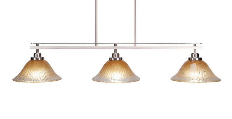 Toltec Lighting - 2636-BN-730 - Three Light Island Pendant - Odyssey - Brushed Nickel