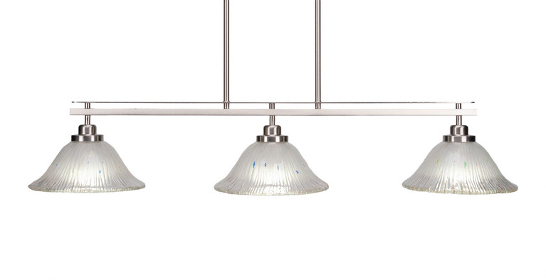Toltec Lighting - 2636-BN-731 - Three Light Island Pendant - Odyssey - Brushed Nickel