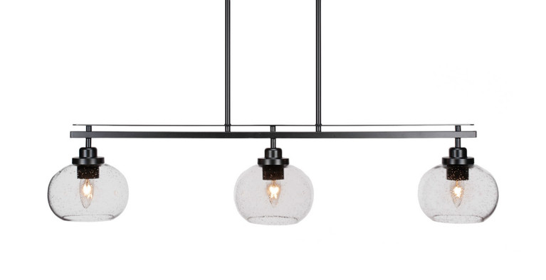 Toltec Lighting - 2636-MB-202 - Three Light Island Pendant - Odyssey - Matte Black