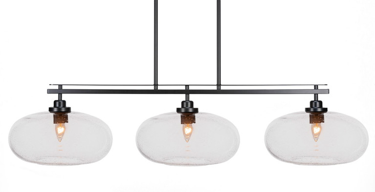 Toltec Lighting - 2636-MB-206 - Three Light Island Pendant - Odyssey - Matte Black