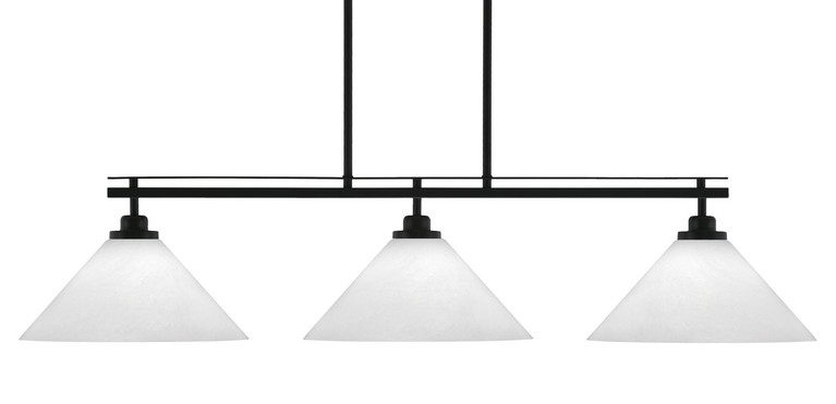Toltec Lighting - 2636-MB-2121 - Three Light Island Pendant - Odyssey - Matte Black