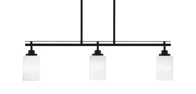 Toltec Lighting - 2636-MB-3001 - Three Light Island Pendant - Odyssey - Matte Black