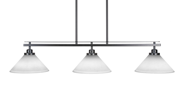 Toltec Lighting - 2636-MB-314 - Three Light Island Pendant - Odyssey - Matte Black