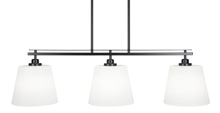 Toltec Lighting - 2636-MB-4081 - Three Light Island Pendant - Odyssey - Matte Black
