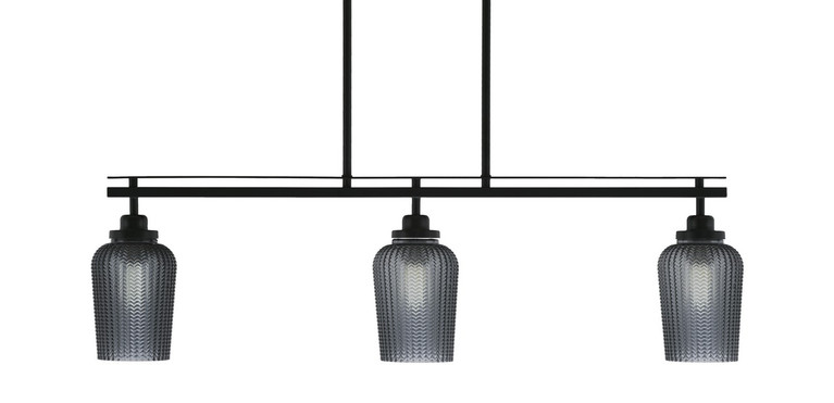 Toltec Lighting - 2636-MB-4252 - Three Light Island Pendant - Odyssey - Matte Black