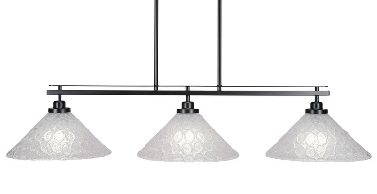Toltec Lighting - 2636-MB-441 - Three Light Island Pendant - Odyssey - Matte Black