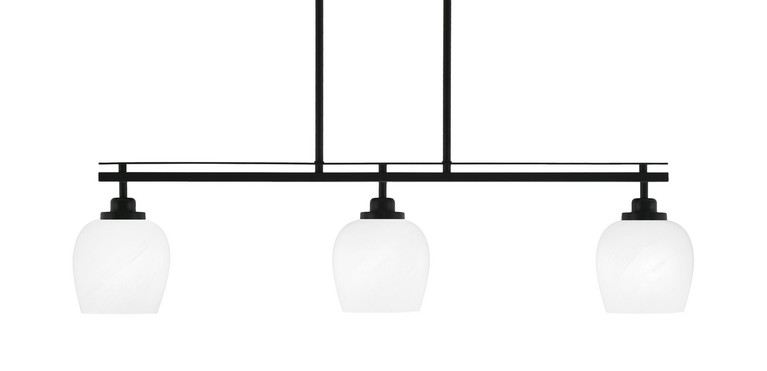 Toltec Lighting - 2636-MB-4811 - Three Light Island Pendant - Odyssey - Matte Black