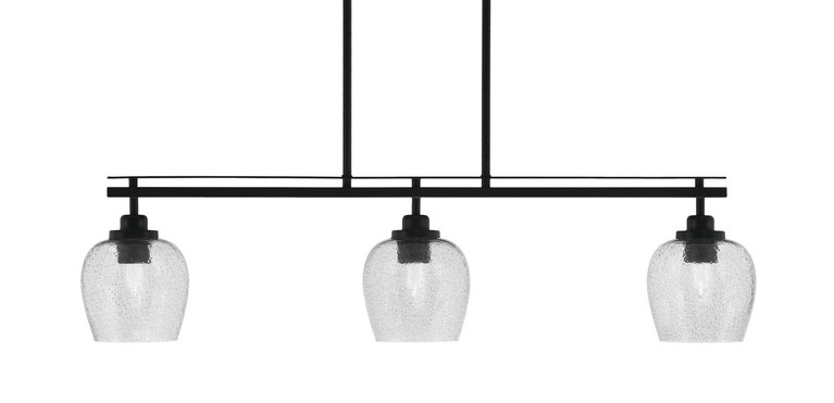 Toltec Lighting - 2636-MB-4812 - Three Light Island Pendant - Odyssey - Matte Black