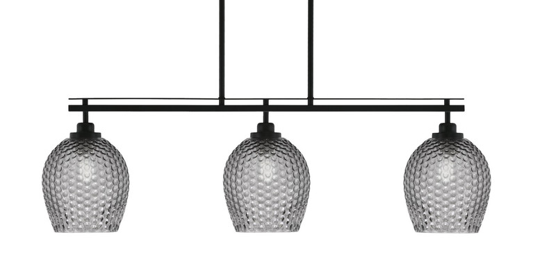 Toltec Lighting - 2636-MB-4902 - Three Light Island Pendant - Odyssey - Matte Black