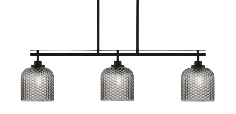 Toltec Lighting - 2636-MB-4912 - Three Light Island Pendant - Odyssey - Matte Black