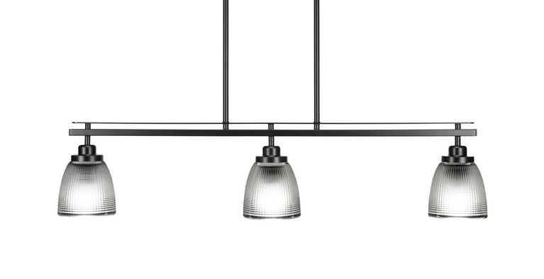 Toltec Lighting - 2636-MB-500 - Three Light Island Pendant - Odyssey - Matte Black