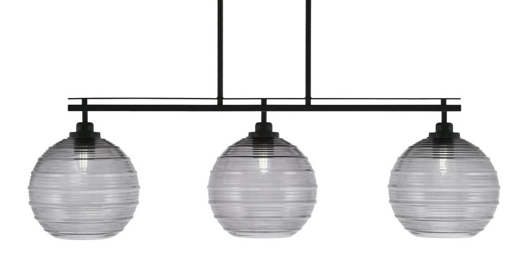 Toltec Lighting - 2636-MB-5122 - Three Light Island Pendant - Odyssey - Matte Black