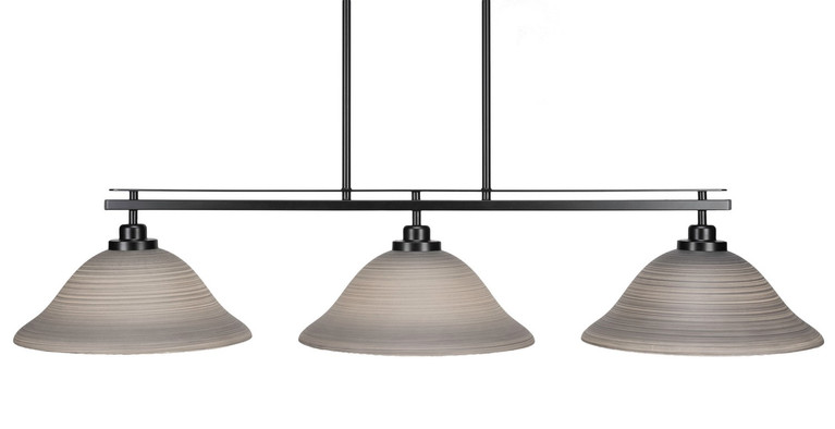 Toltec Lighting - 2636-MB-604 - Three Light Island Pendant - Odyssey - Matte Black