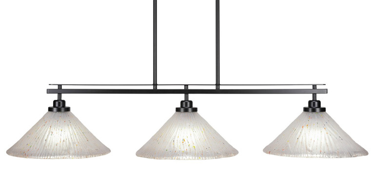 Toltec Lighting - 2636-MB-701 - Three Light Island Pendant - Odyssey - Matte Black
