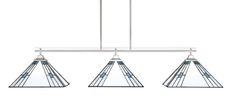 Toltec Lighting - 2643-BN-953 - Three Light Island Pendant - Odyssey - Brushed Nickel