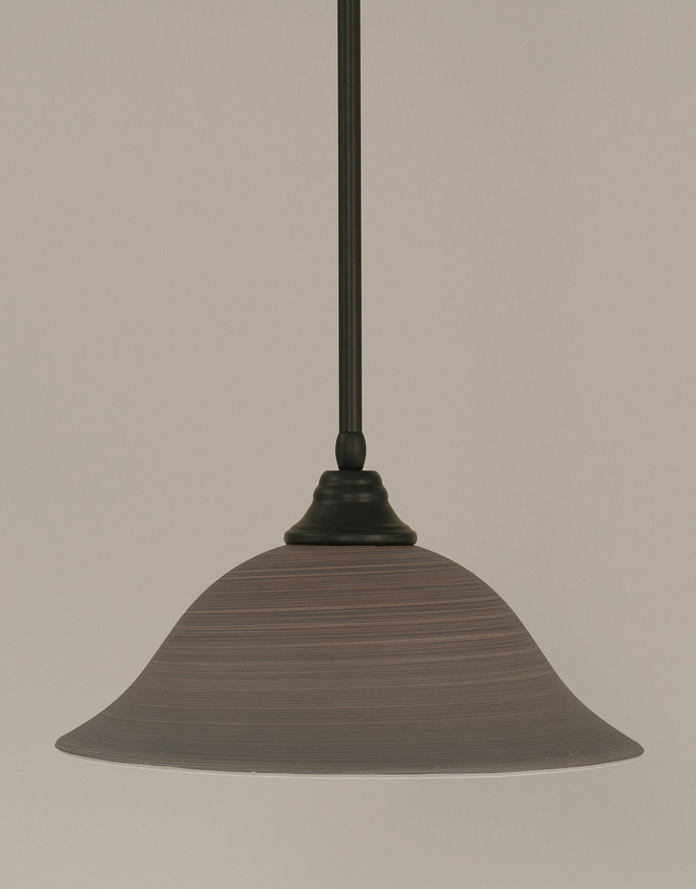 Toltec Lighting - 26-MB-602 - One Light Pendant - Stem - Matte Black