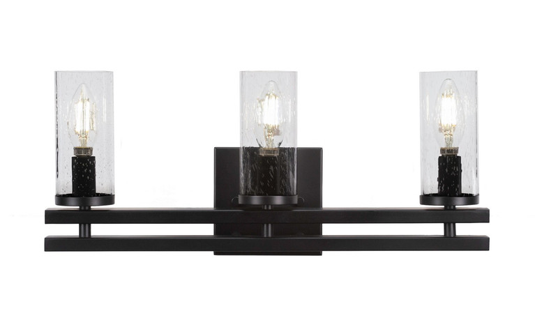 Toltec Lighting - 2713-MB-800 - Three Light Bath Bar - Belmont - Matte Black