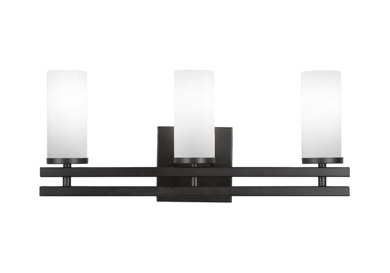 Toltec Lighting - 2713-MB-801 - Three Light Bathroom Lighting - Belmont - Matte Black