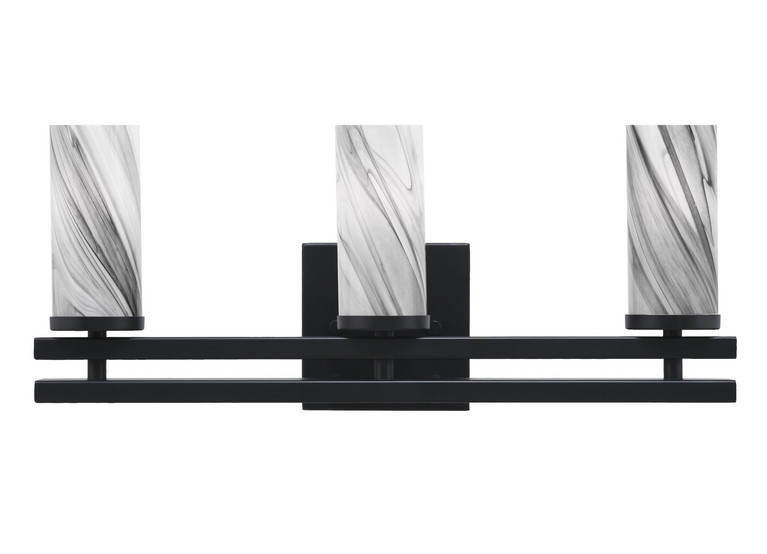 Toltec Lighting - 2713-MB-802 - Three Light Bath Bar - Belmont - Matte Black