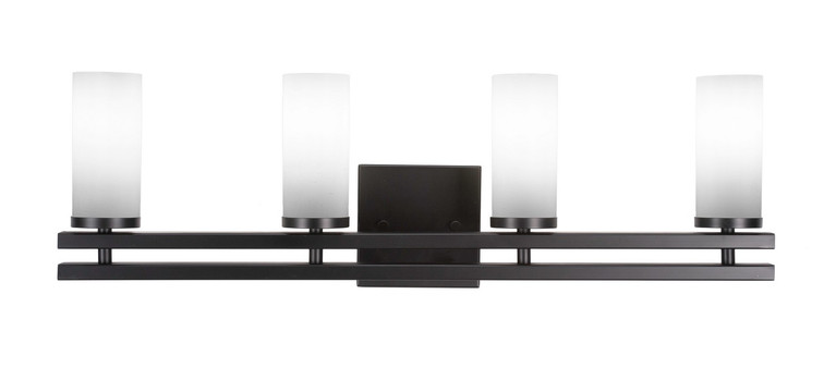 Toltec Lighting - 2714-MB-801 - Four Light Bathroom Lighting - Belmont - Matte Black