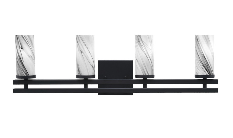 Toltec Lighting - 2714-MB-802 - Four Light Bath Bar - Belmont - Matte Black