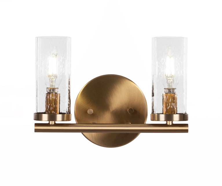 Toltec Lighting - 2812-NAB-800B - Two Light Bath Bar - Trinity - New Age Brass