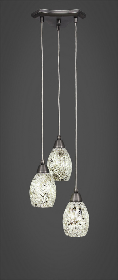Toltec Lighting - 28-BN-5054 - Three Light Cluster Pendalier - Europa - Brushed Nickel
