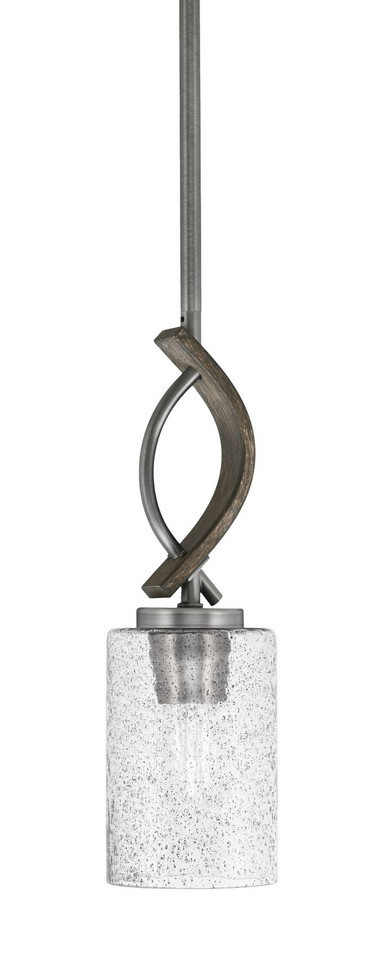 Toltec Lighting - 2901-GPDW-3002 - One Light Mini Pendant - Monterey - Graphite & Painted Distressed Wood-look Metal